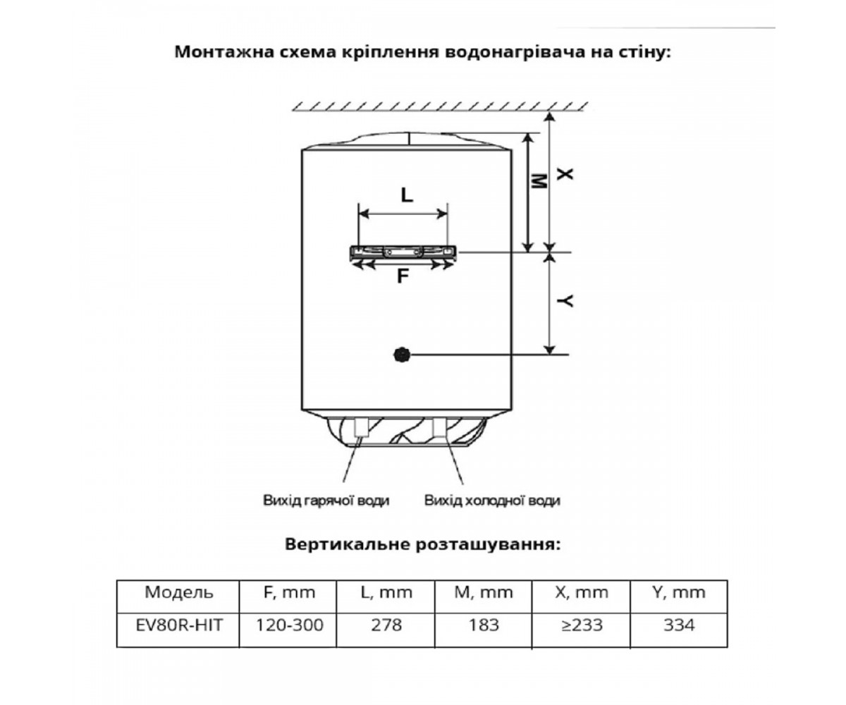 EV80R-HIT водонагрівач вертикальний, 80 л., 1,5 квт (1 сорт)  EV80R-HIT:Фото 6