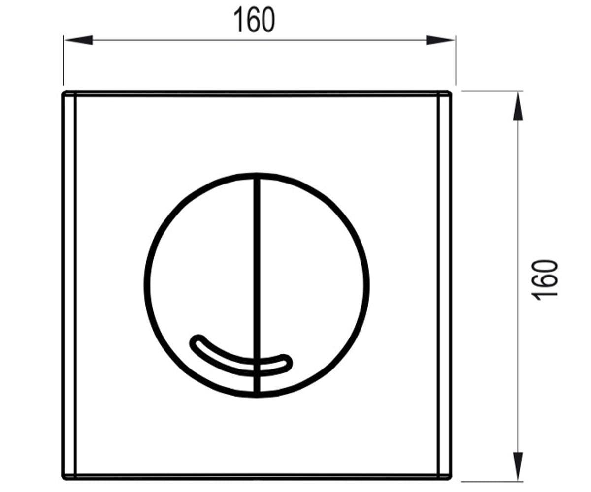 Клавиша смыва  ARGOS 8050.414601:Чертеж 