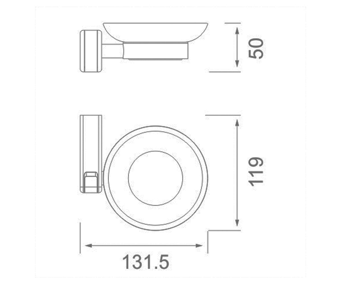 Мыльница с крючком  FAB F3007WC:Чертеж 