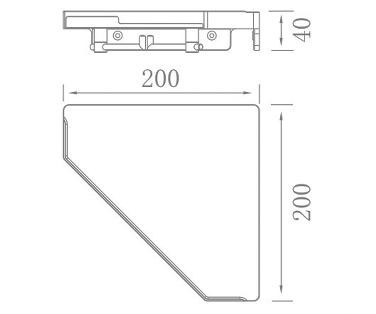 Полочка с крючками  FAB F32310WH:Чертеж 