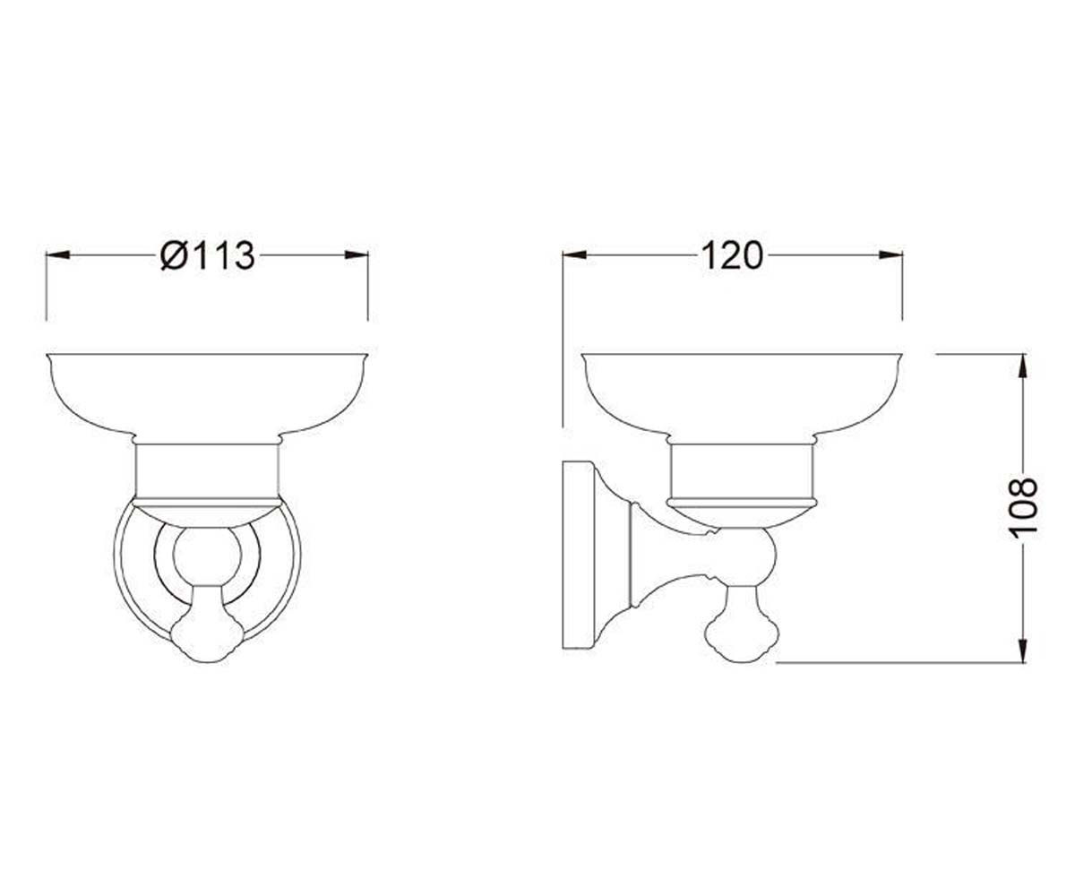 Мыльница  SAINE 7053004VF:Чертеж 