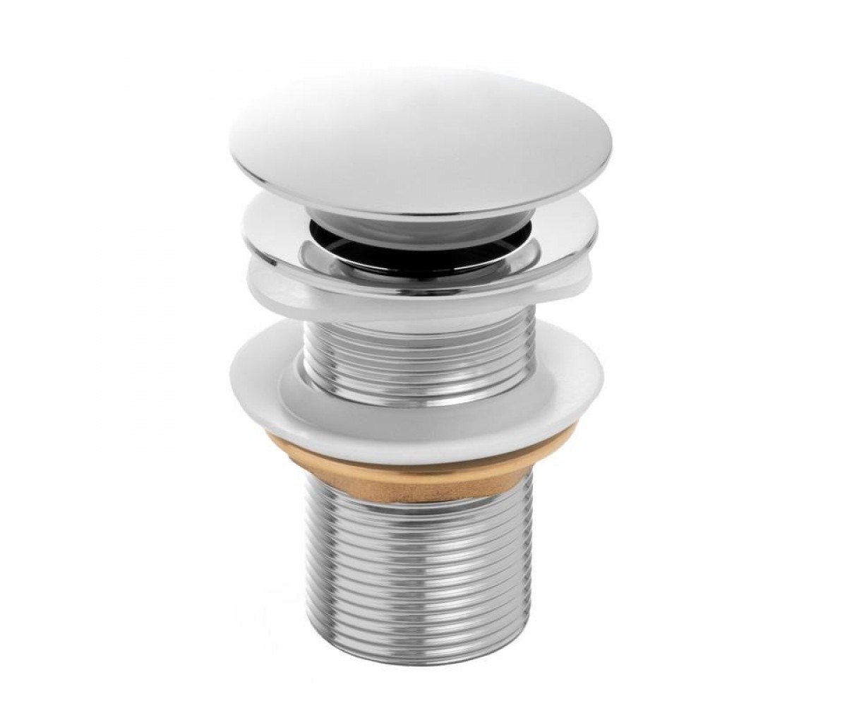Донный клапан для раковины YOKA CLICK-CLACK CHROME без перелива YOKA  BK.POP-14-BP-CHR BK.POP-14-BP-CHR