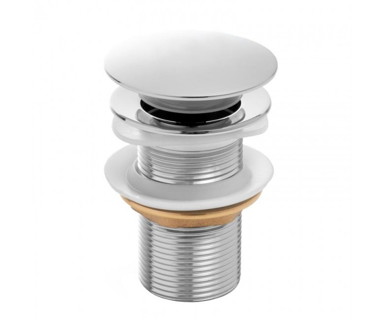 Донный клапан для раковины YOKA CLICK-CLACK CHROME без перелива YOKA  BK.POP-14-BP-CHR BK.POP-14-BP-CHR