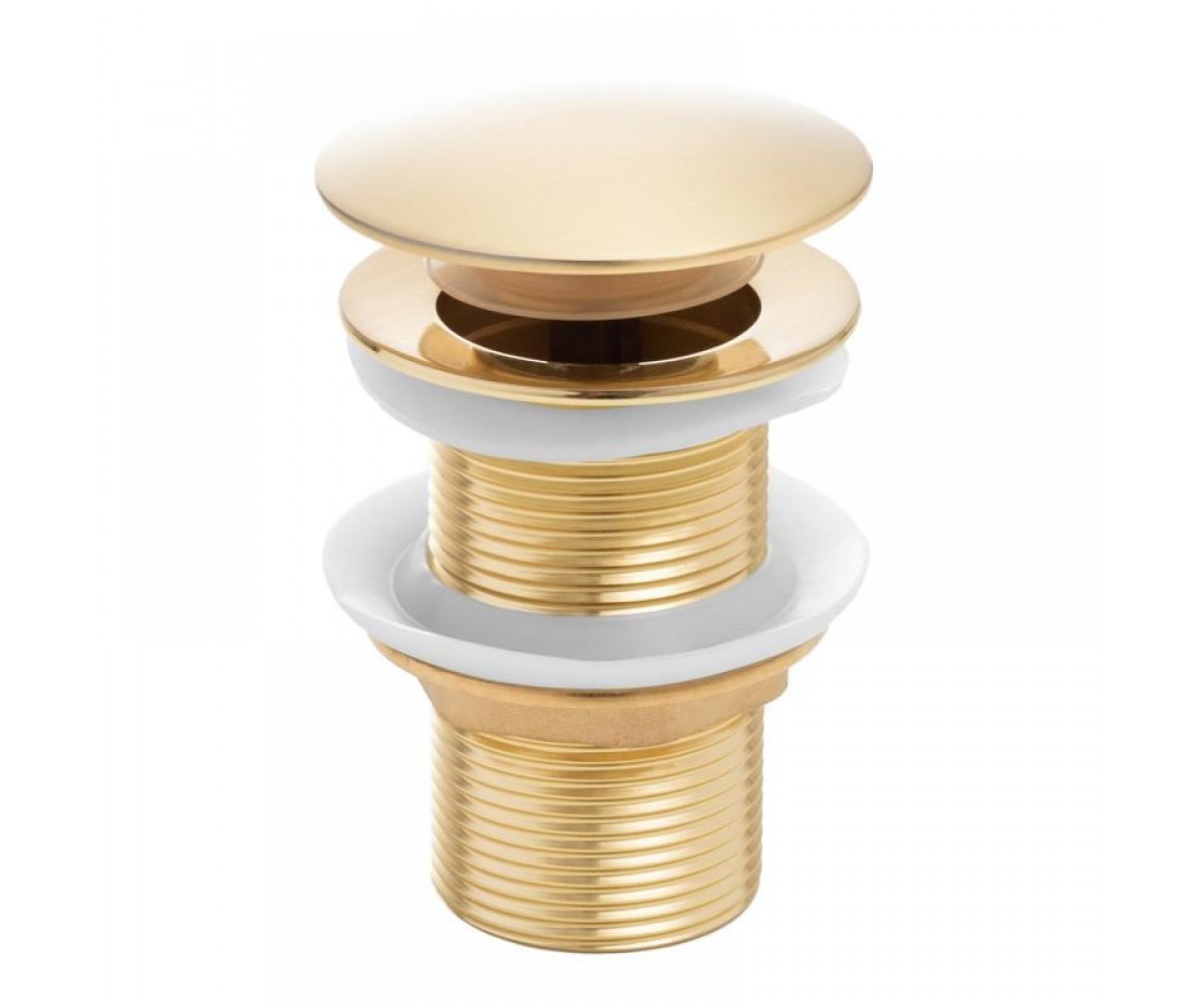 Донный клапан для раковины YOKA CLICK-CLACK GOLD без перелива YOKA  BK.POP-14-BP-GLD BK.POP-14-BP-GLD