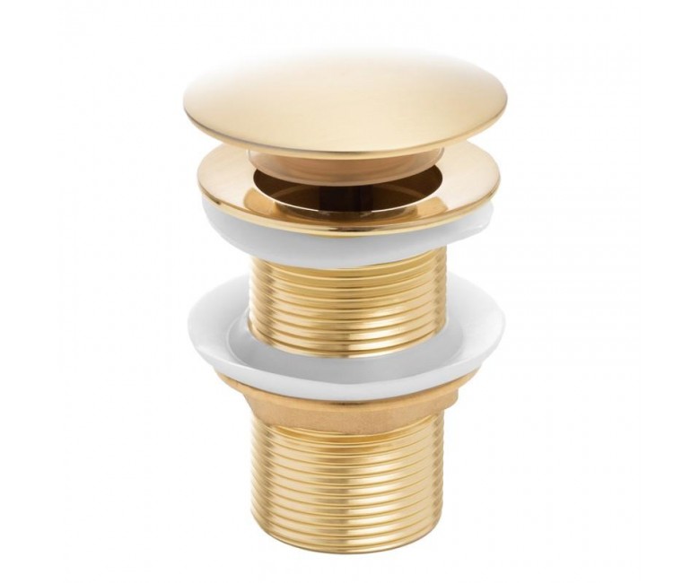 Донный клапан для раковины YOKA CLICK-CLACK GOLD без перелива YOKA  BK.POP-14-BP-GLD BK.POP-14-BP-GLD
