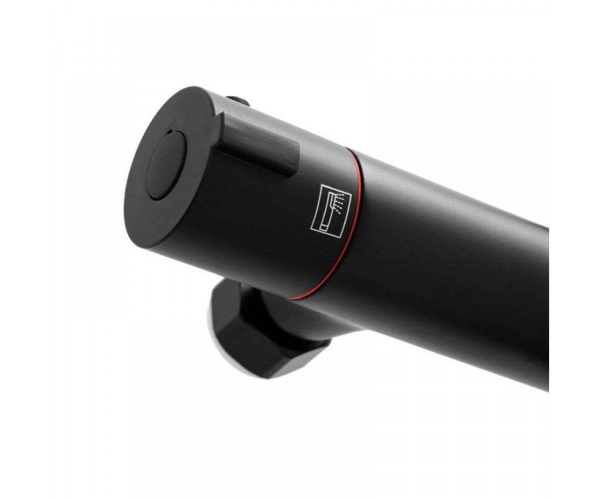 Душевой гарнитур Yoka BERGEN 25 BLACK черный с термостатом  BP.BERGEN-THERM-25-BLK:Фото 4