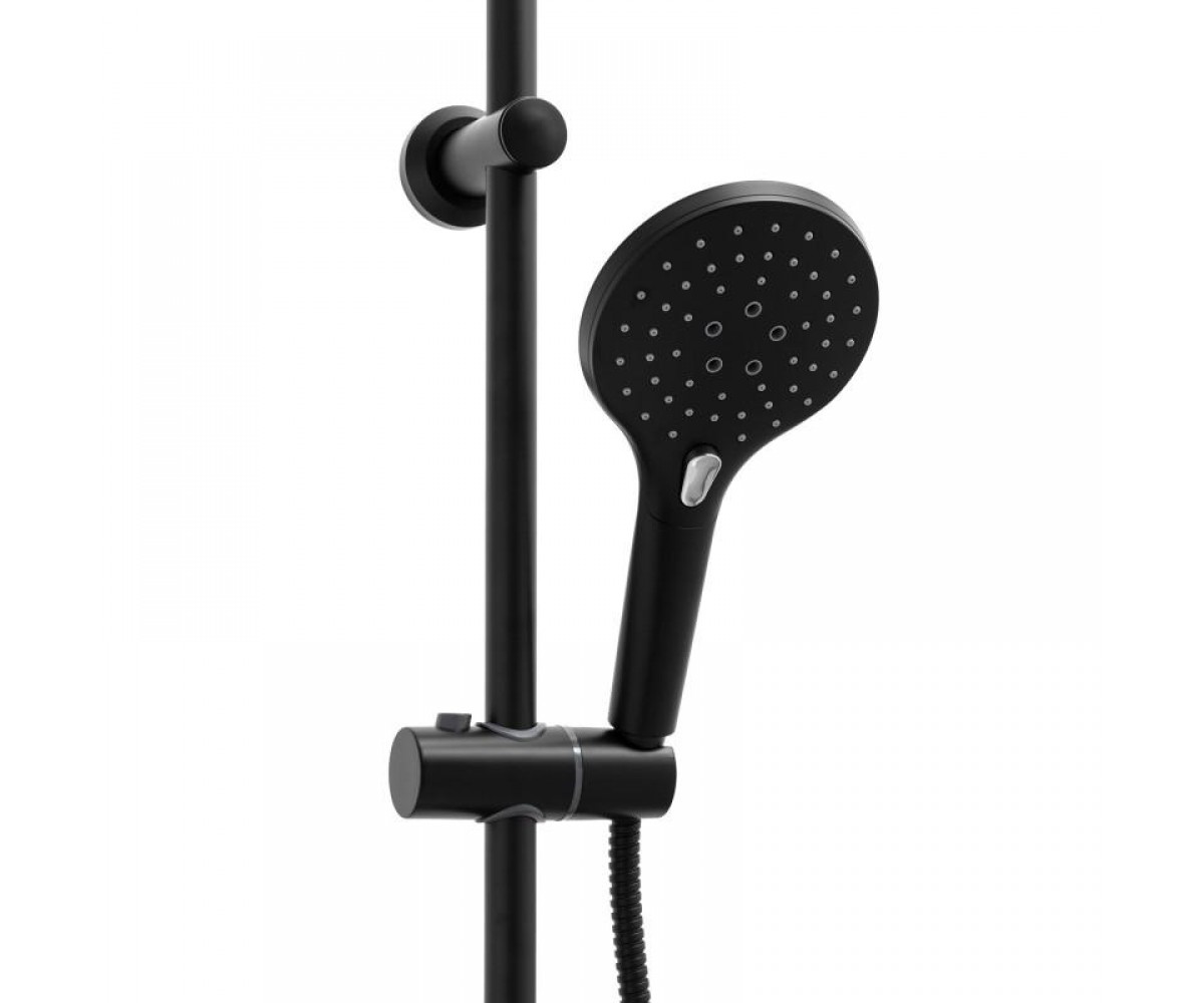 Душевой гарнитур Yoka BERGEN 25 BLACK черный с термостатом  BP.BERGEN-THERM-25-BLK:Фото 6