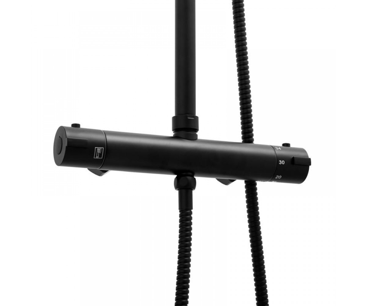 Душевой гарнитур Yoka BODO 23 BLACK черный с термостатом  BP.BODO-THERM-23-BLK:Фото 4