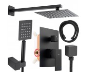 Душевой гарнитур скрытого монтажа Yoka DUAL BLACK + BOX черный YOKA  BP.DUAL-BLK