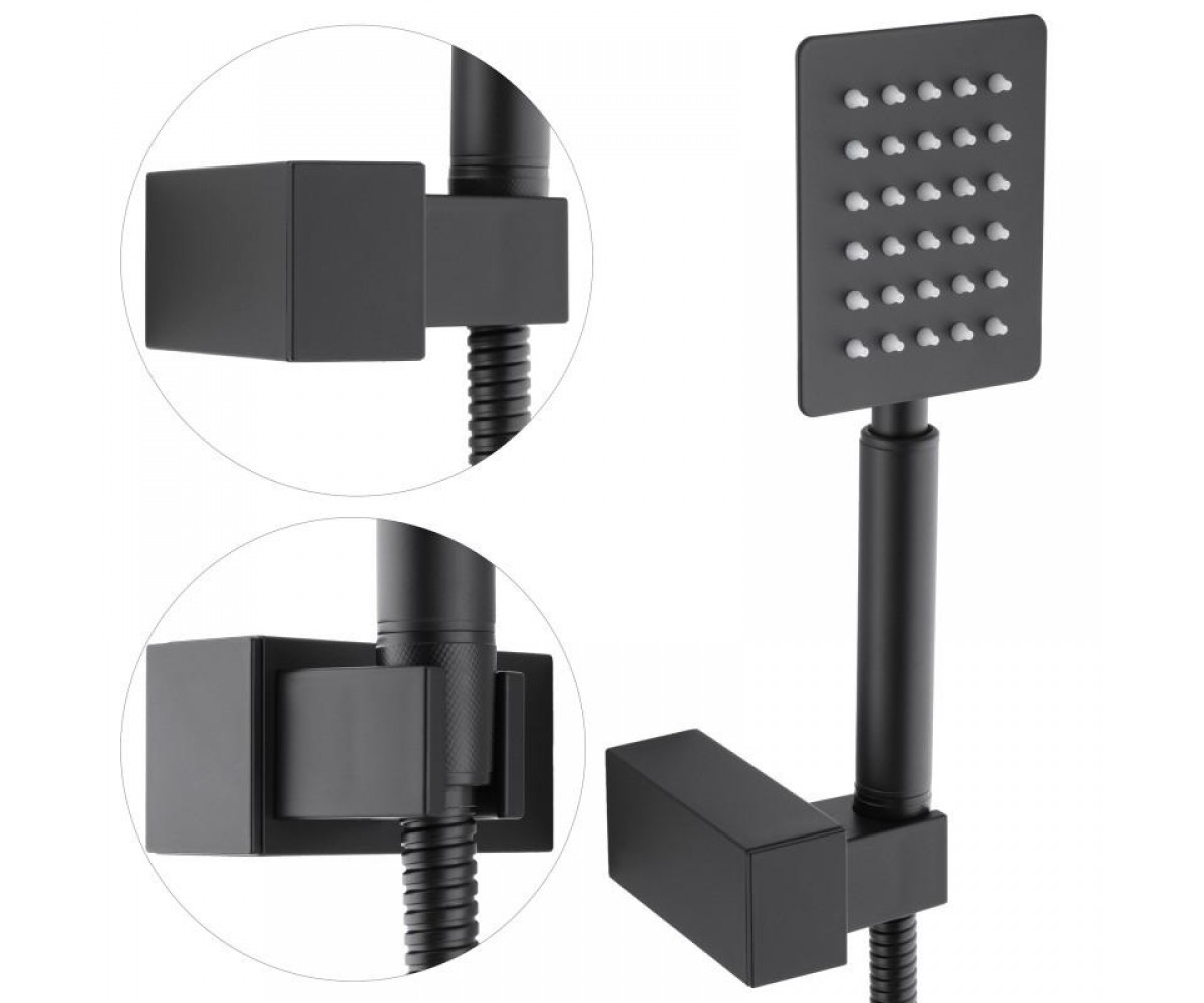 Душевой гарнитур скрытого монтажа Yoka DUAL BLACK + BOX черный  BP.DUAL-BLK:Фото 8