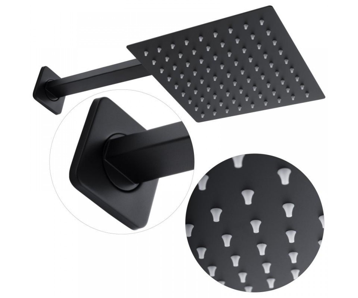 Душевой гарнитур скрытого монтажа Yoka DUAL BLACK + BOX черный  BP.DUAL-BLK:Фото 9