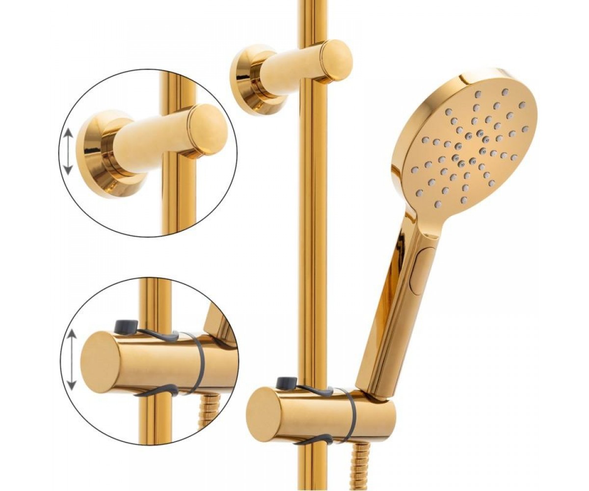 Душевой гарнитур Yoka DUBAJ 23 GOLD золотой  BP.DUBAJ23-GLD:Фото 9