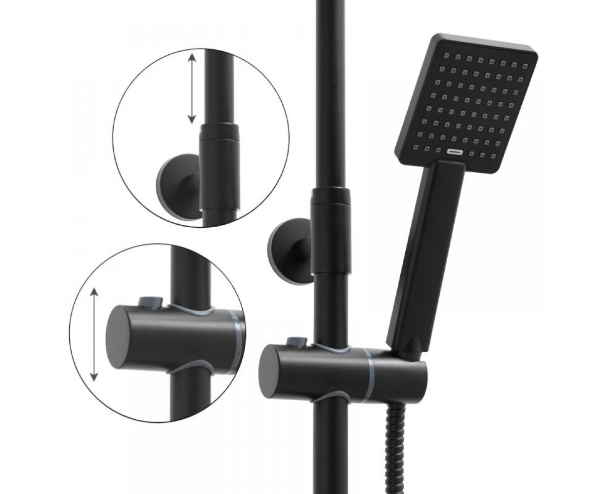 Душевой гарнитур Yoka FLOVA 20 BLACK черный  BP.FLOVA 20 BLK:Фото 2