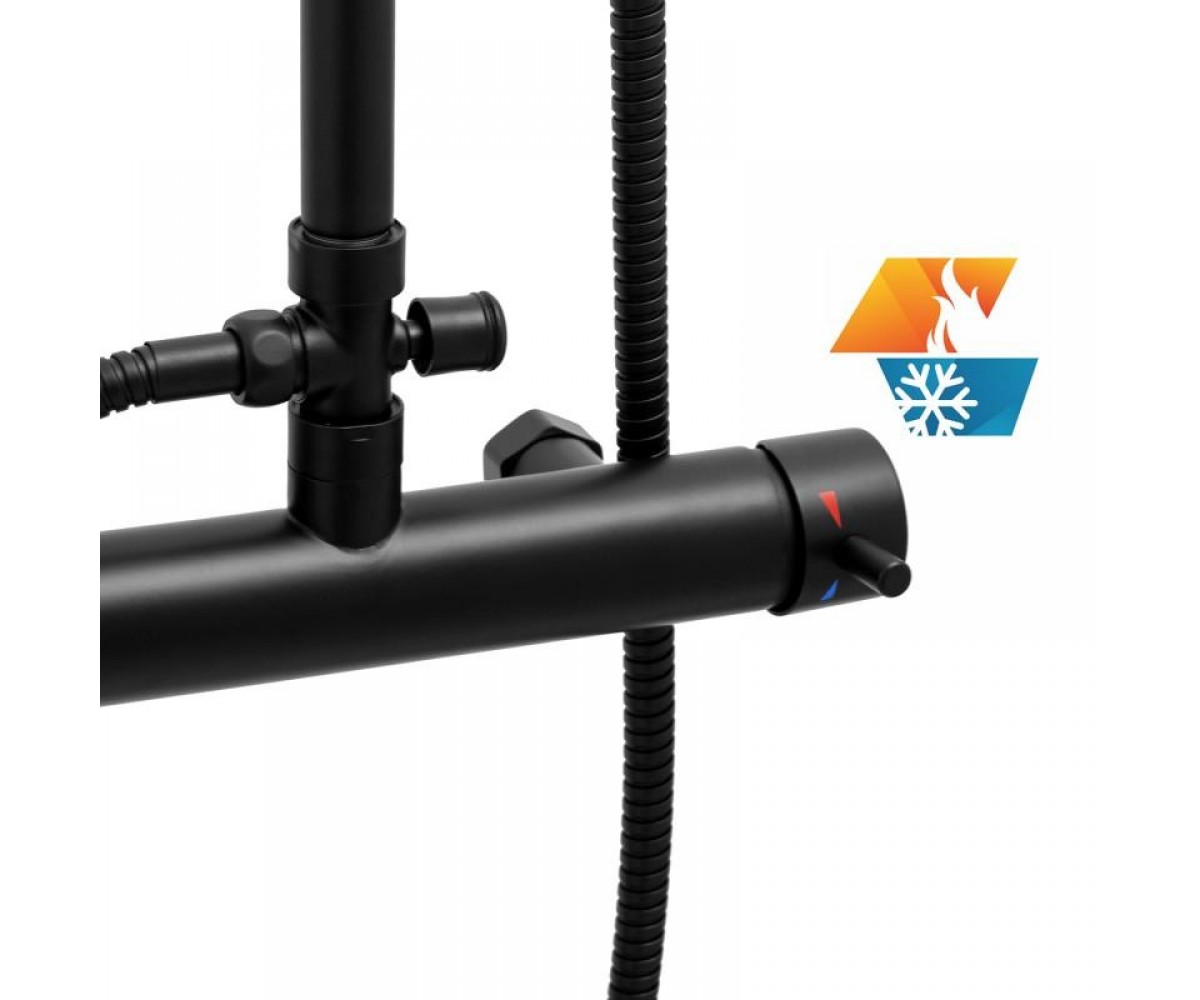 Душевой гарнитур Yoka FLOVA 20 BLACK черный  BP.FLOVA 20 BLK:Фото 4