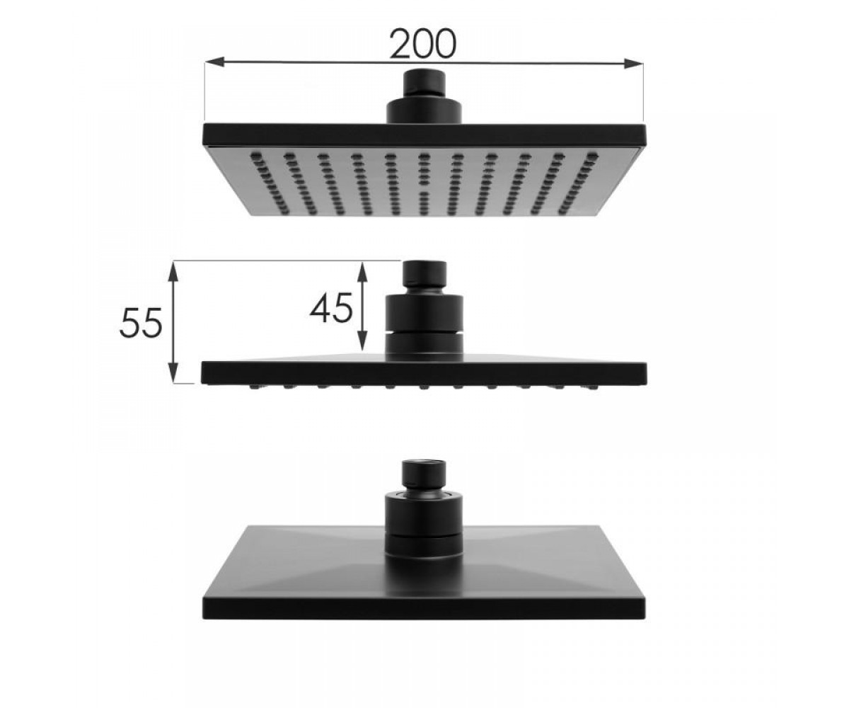 Душевой гарнитур Yoka FLOVA 20 BLACK черный  BP.FLOVA 20 BLK:Фото 11