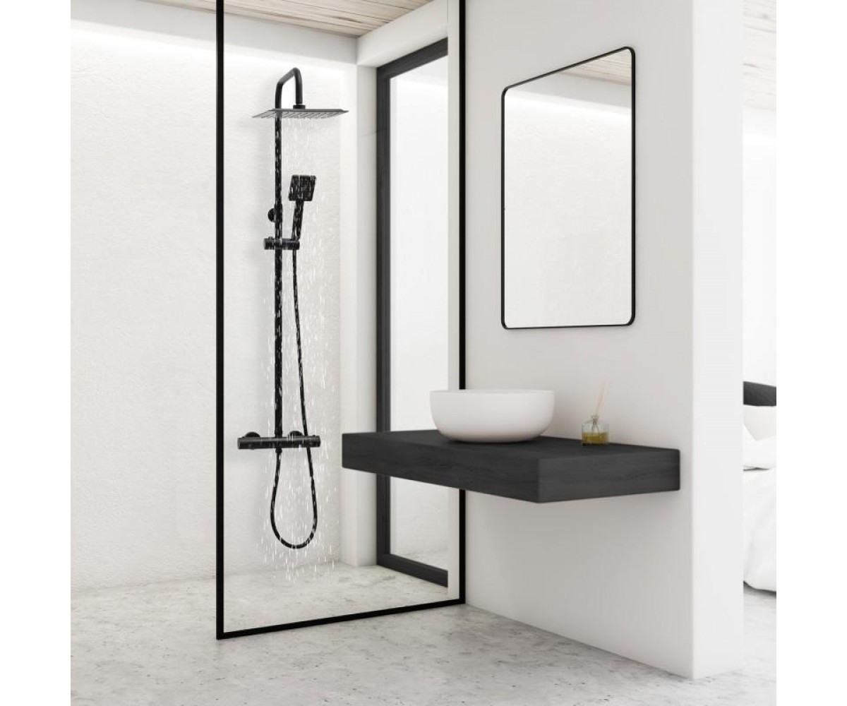 Душевой гарнитур Yoka FLOVA 25 BLACK черный с термостатом  BP.FLOVA THERM 25 BLK:Фото 7