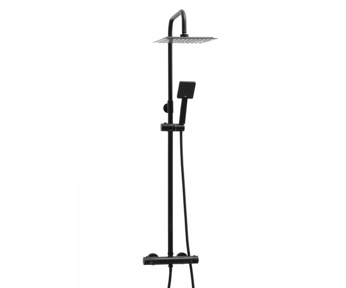 Душевой гарнитур Yoka FLOVA 25 BLACK черный с термостатом  BP.FLOVA THERM 25 BLK:Фото 8