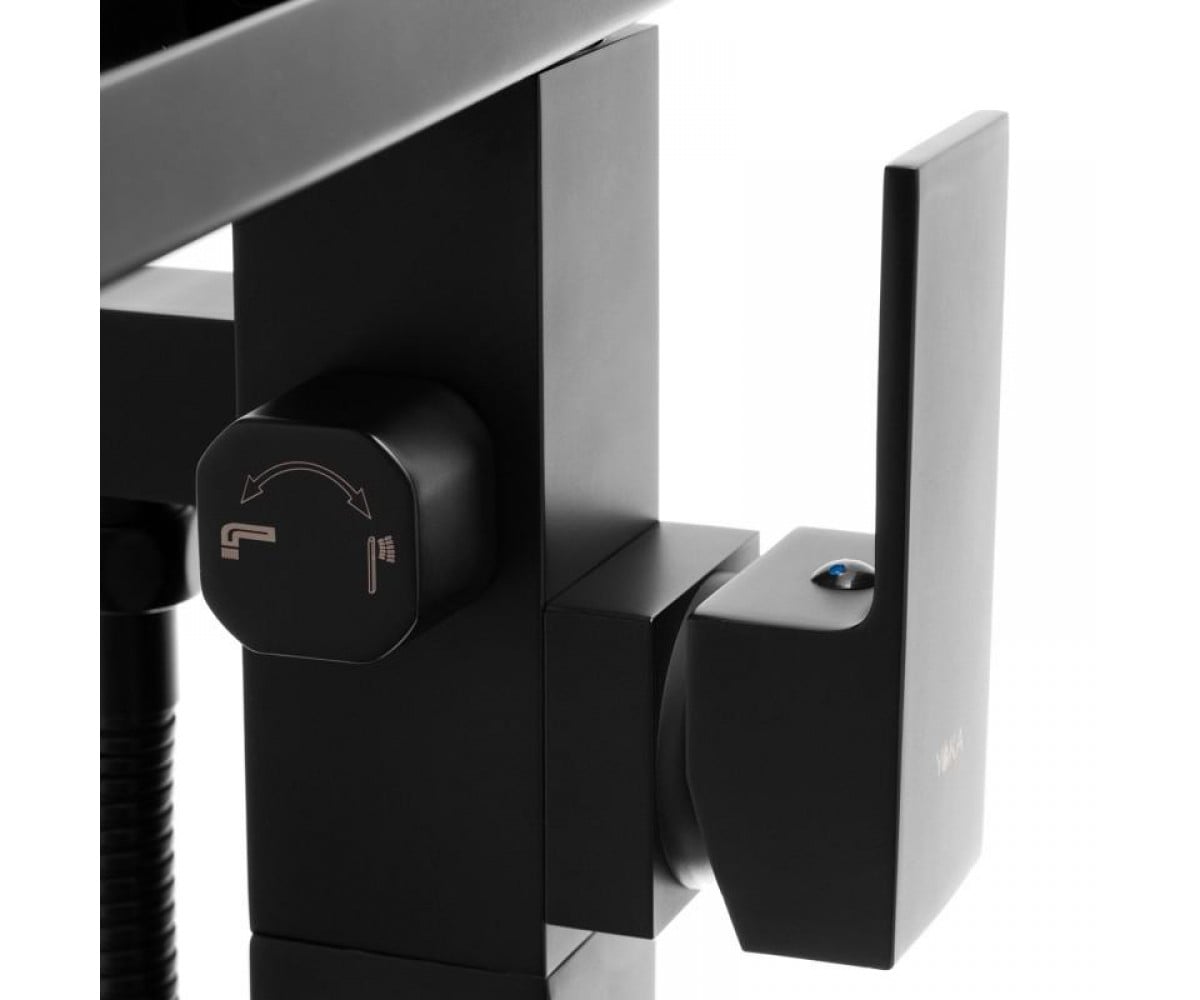 Смеситель для ванны YOKA ROMA BLACK MATT черный напольный  BP.ROMA-BLK:Фото 3
