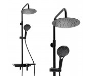 Душевой гарнитур Yoka SABA 25 BLACK черный с полкой и краном YOKA  BP.SABA25-BLK