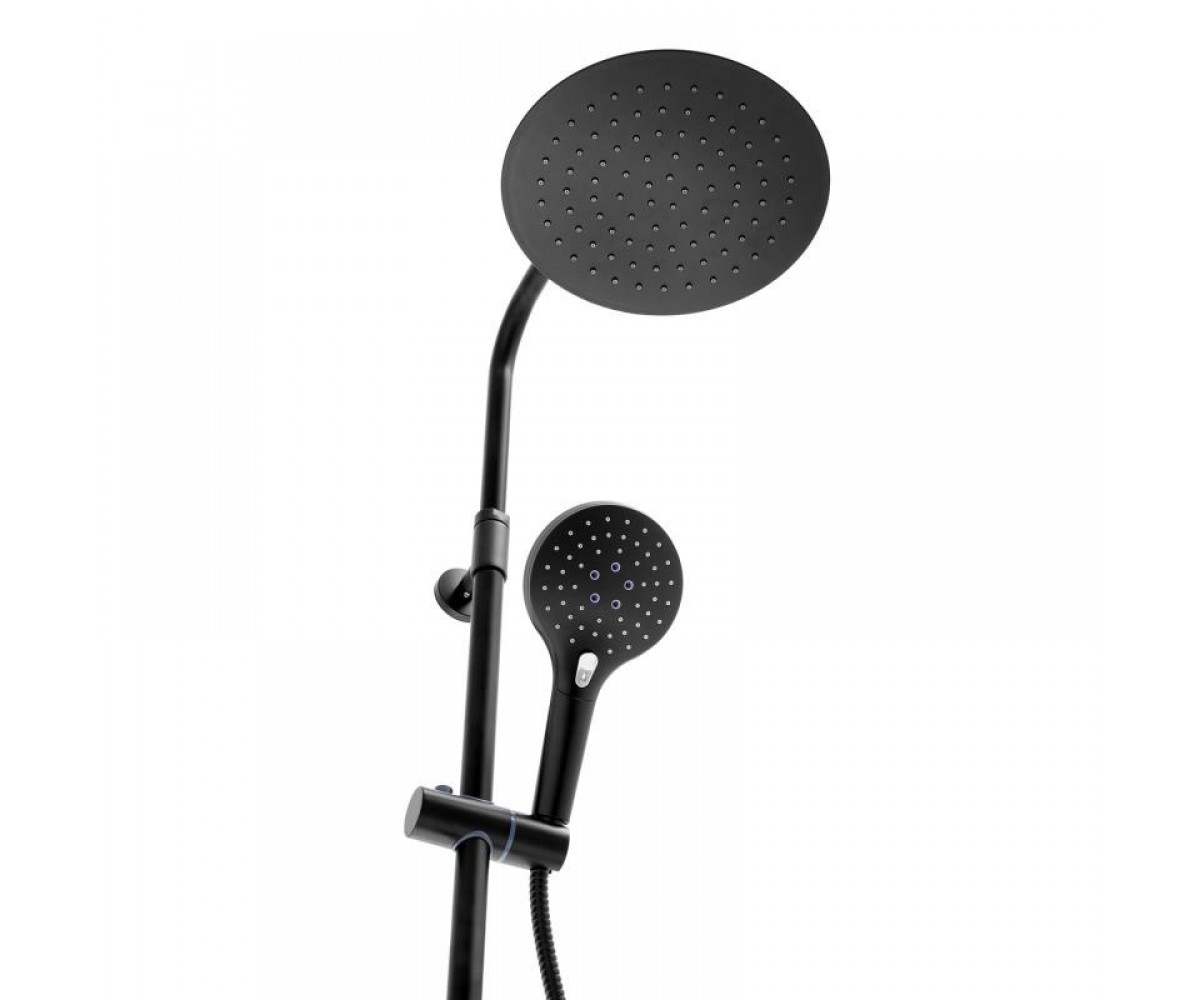 Душевой гарнитур Yoka SABA 25 BLACK черный с полкой и краном  BP.SABA25-BLK:Фото 6