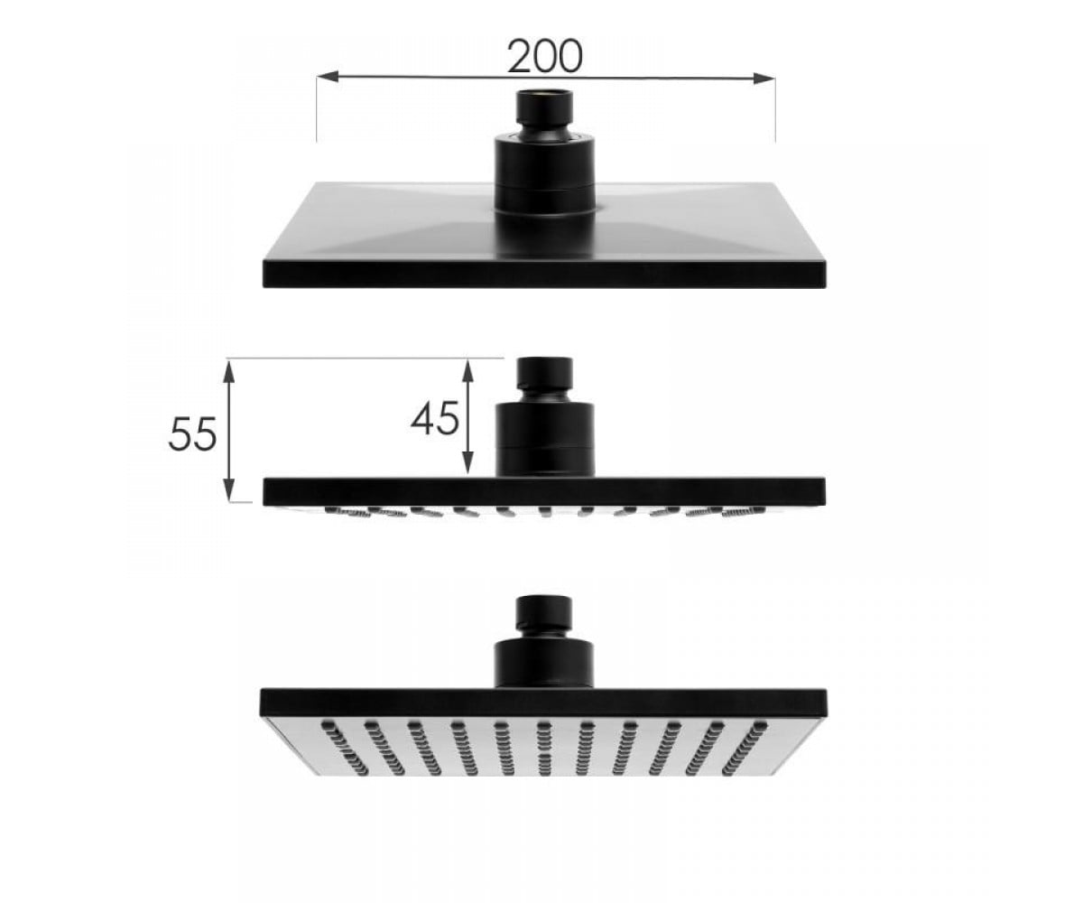 Душевой гарнитур Yoka TIKI-BLK BLACK черный  BP.TIKI-BLK:Фото 8