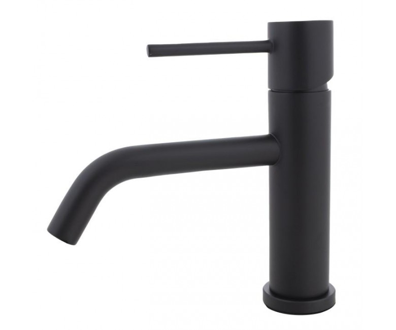 Смеситель для раковины (умывальника) YOKA MOLI 24 BLACK черный низкий YOKA  BU.MOLI-24-BLK BU.MOLI-24-BLK