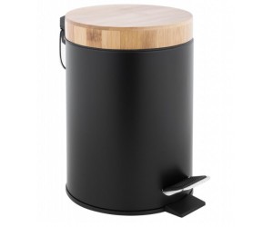 Корзина для мусора YOKA BIN BLACK BAMBOO 3л. для ванной комнаты  YOKA CH.BIN-BLK