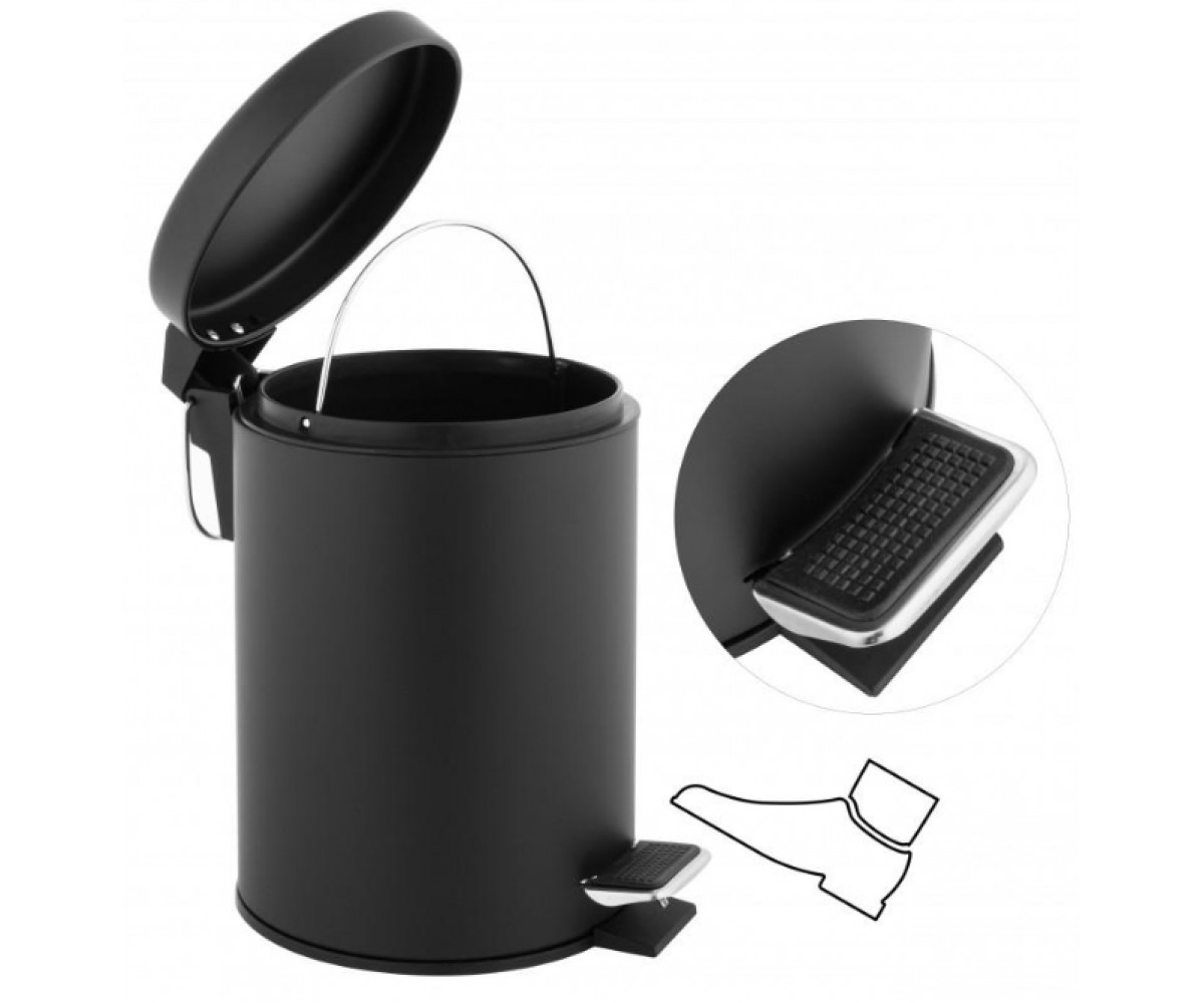 Корзина для мусора YOKA LABI BLACK 3л. для ванной комнаты  CH.LABI-BLK:Фото 3