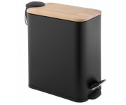 Корзина для мусора YOKA MOBY BLACK BAMBOO 5л. для ванной комнаты YOKA  CH.MOBY-5-BLK