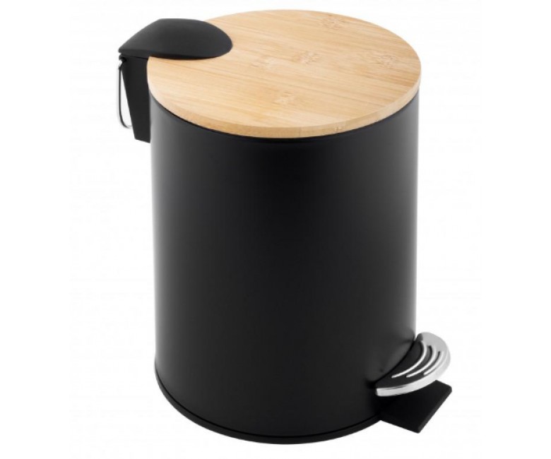 Корзина для мусора YOKA VINI BLACK BAMBOO 3л. для ванной комнаты YOKA  CH.VINI-BLK CH.VINI-BLK