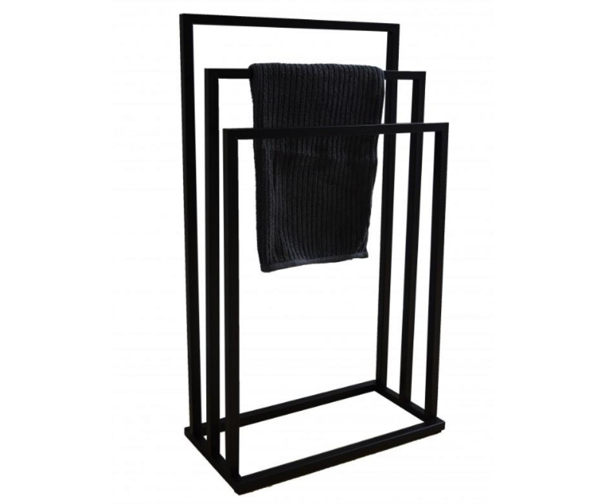 Вешалка для полотенец Yoka LONIA3 BLACK черная  P.LONIA3-BLK:Фото 2