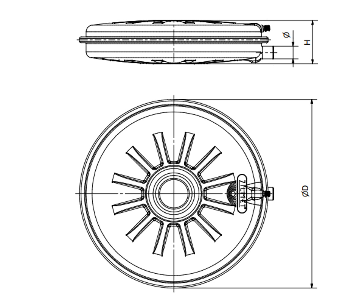 Гидроаккумулятор  OEM-PRO 13B6001200:Чертеж 