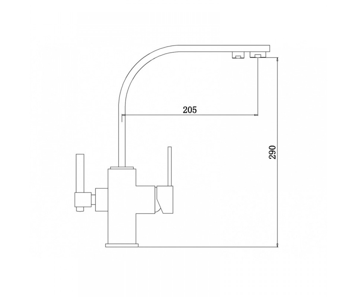 Кухонный смеситель  ZR332YF BR:Чертеж 