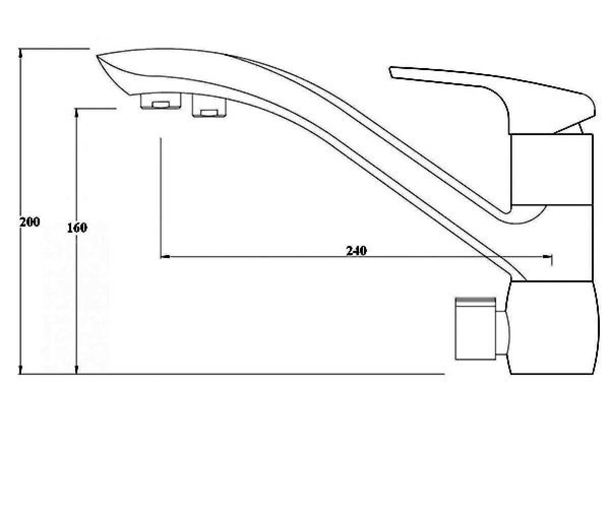Кухонный смеситель  ZR404KF ANTIQUE:Чертеж 
