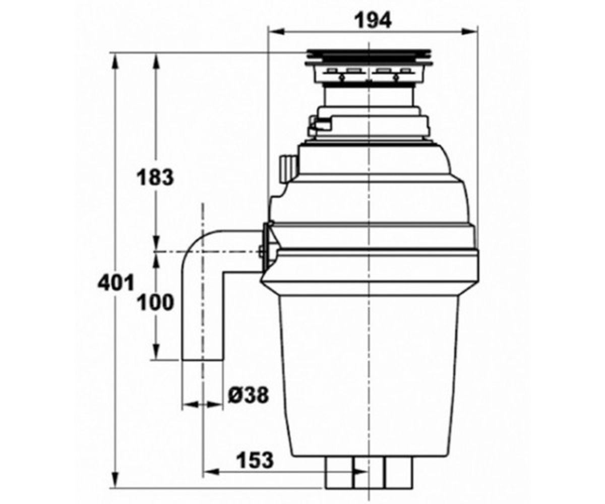 Измельчитель отходов  ZR56D:Чертеж 