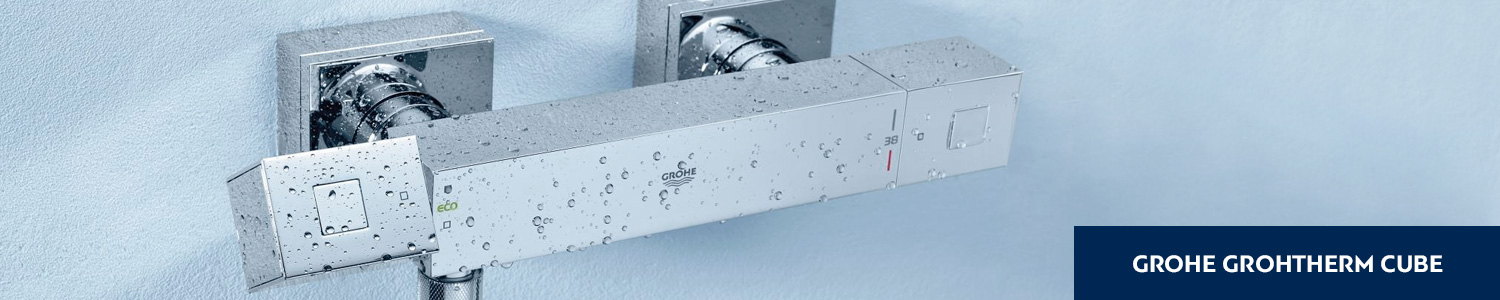 Колекція GROHE GROHTHERM CUBE - kranok.ua | Купити змішувачі з колекції GROHE GROHTHERM CUBE в Києві, Львові, Харкові: ціна, відгуки, продаж