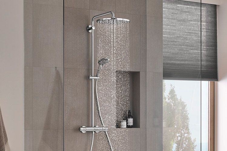 Душова система GROHE VITALIO START QUICKFIX з трапічним верхнім душем